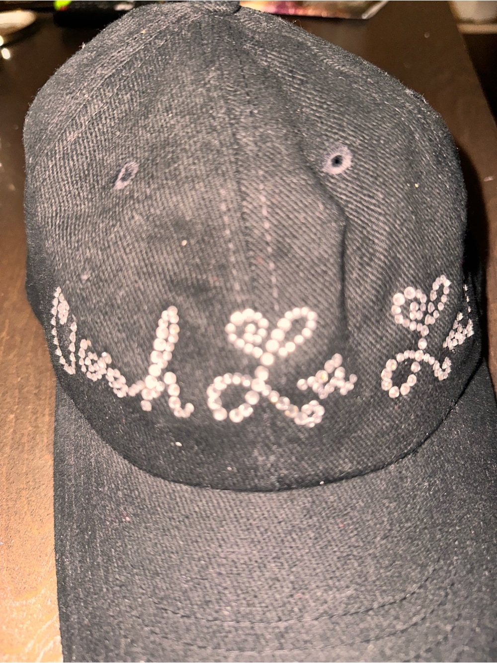 Rhinestone oooh la la Script women’s Baseball Cap